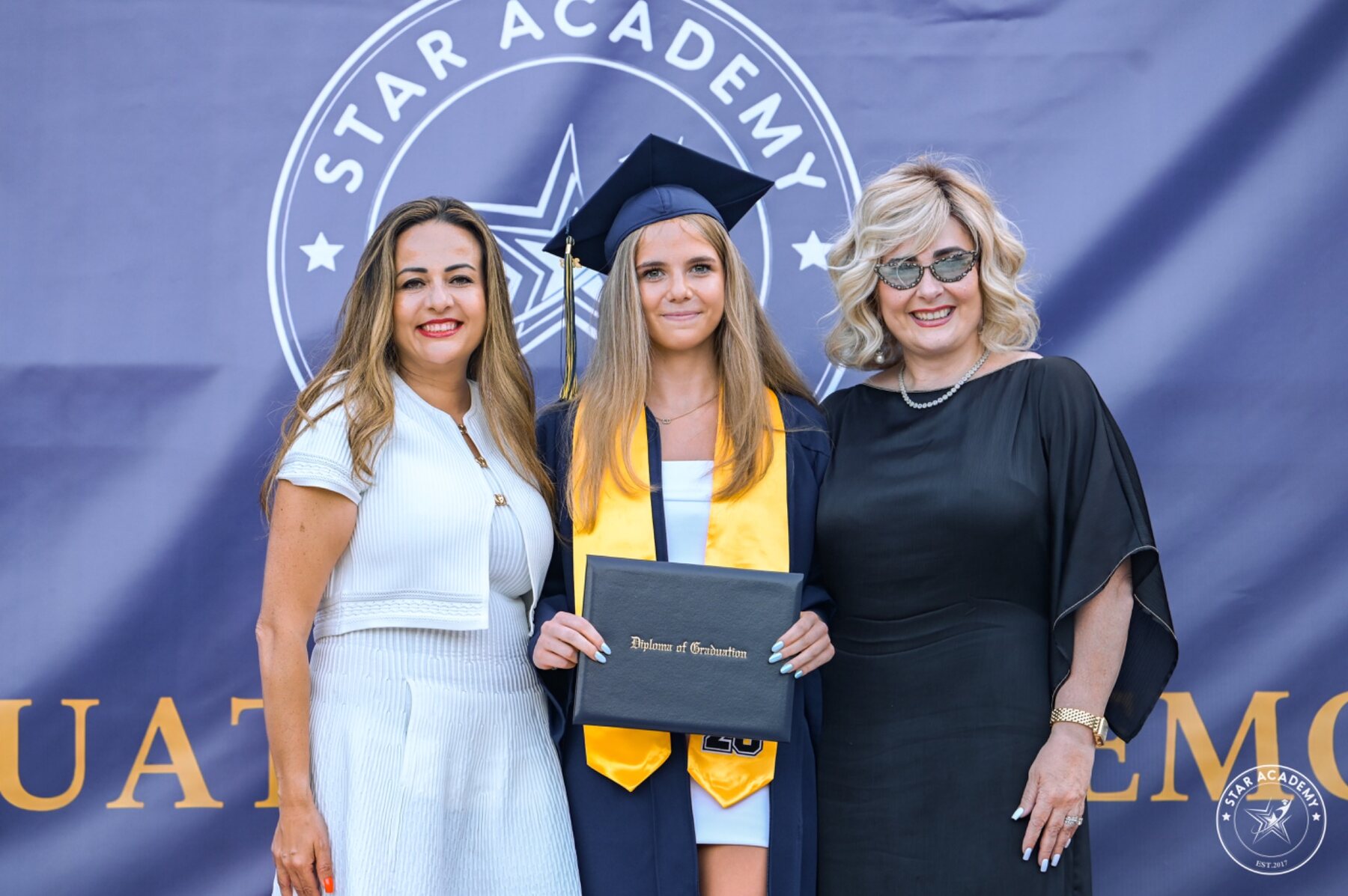 Graduates at the first commencement